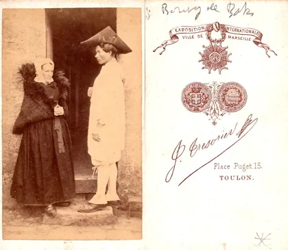 Costumes traditionnels (J. Trésorier) recto et verso, 1875