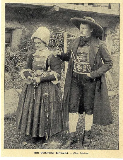 Alte Pustertaler Festtracht - Photo Hintner, 1903, 1903