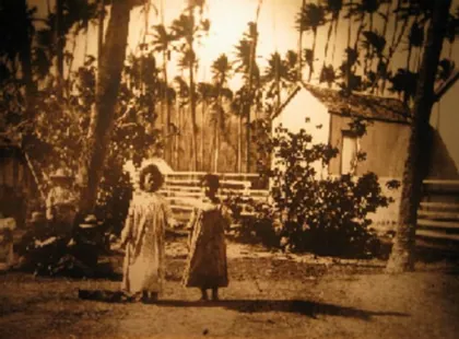 Hawaiian children dancing hula, ca. 1890, photograph by Charles Furneaux, 1890