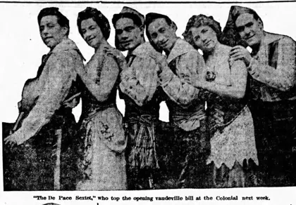 De Pace Sextet, 1916