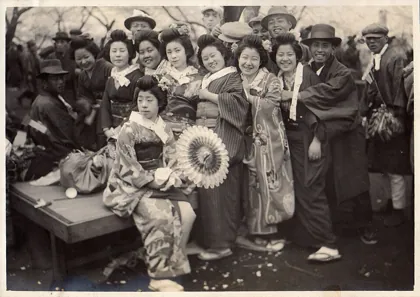 Festival in Japan - Group Portrait (1914 by Elstner Hilton), 1914