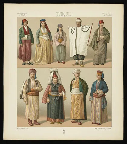 Studio portrait of meat trader, Istanbul, by Guillaume Berggren, c. 1875, from t, 1875