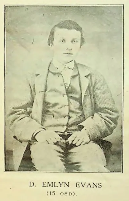 D Emlyn Evans (15 oed), 1919