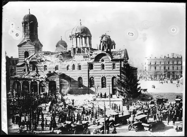 The cathedral after the attack, Sofia, 1925