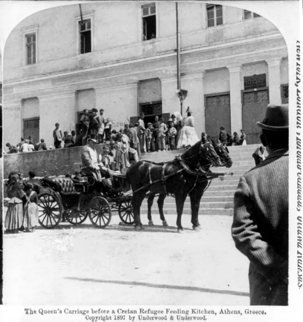 The Queen's carriage, Athens, 1897
