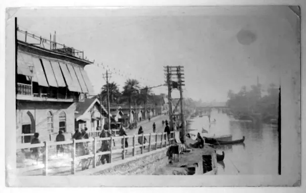 River and street, Baghdad, 1917