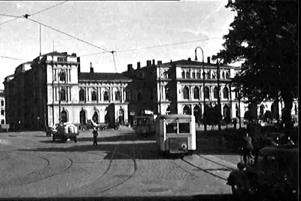 A tram at Oslo Ø, Oslo, 1937
