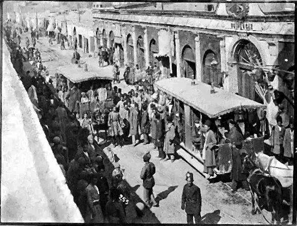 The horse tram, Tehran, 1890