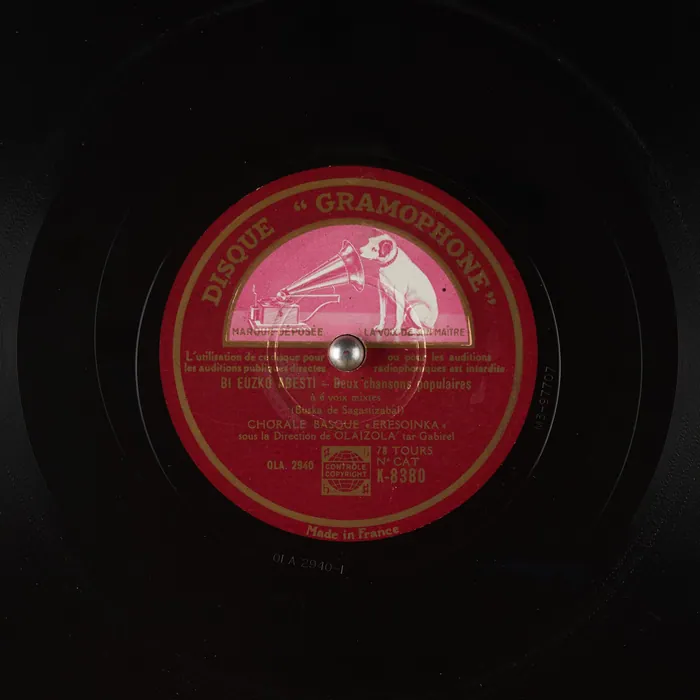 Original record for Bi Euzko Abesti