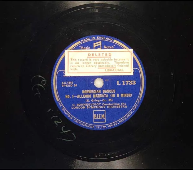 Original record for Norwegian Dances Op. 35 No. 1 Allegro Marcata (in D Minor)