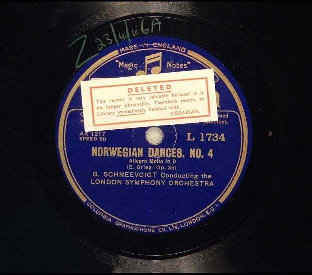 Original record for Norwegian Dances Op. 35 No. 4 Allegro Molto (in D)